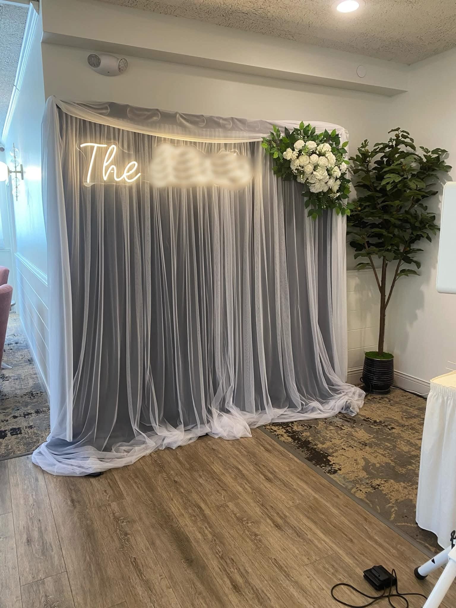 Photo Backdrop w/ decor